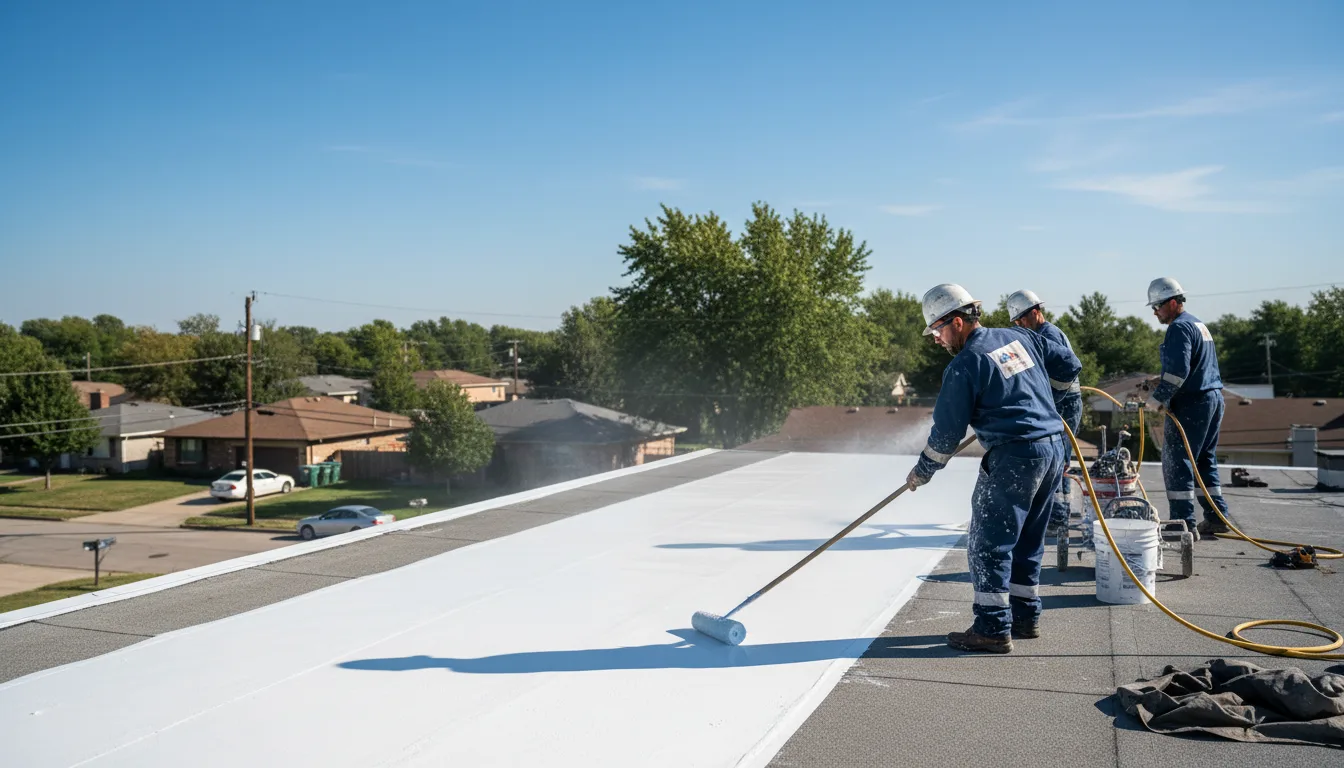 Commercial roof coating in Clinton, AR near me